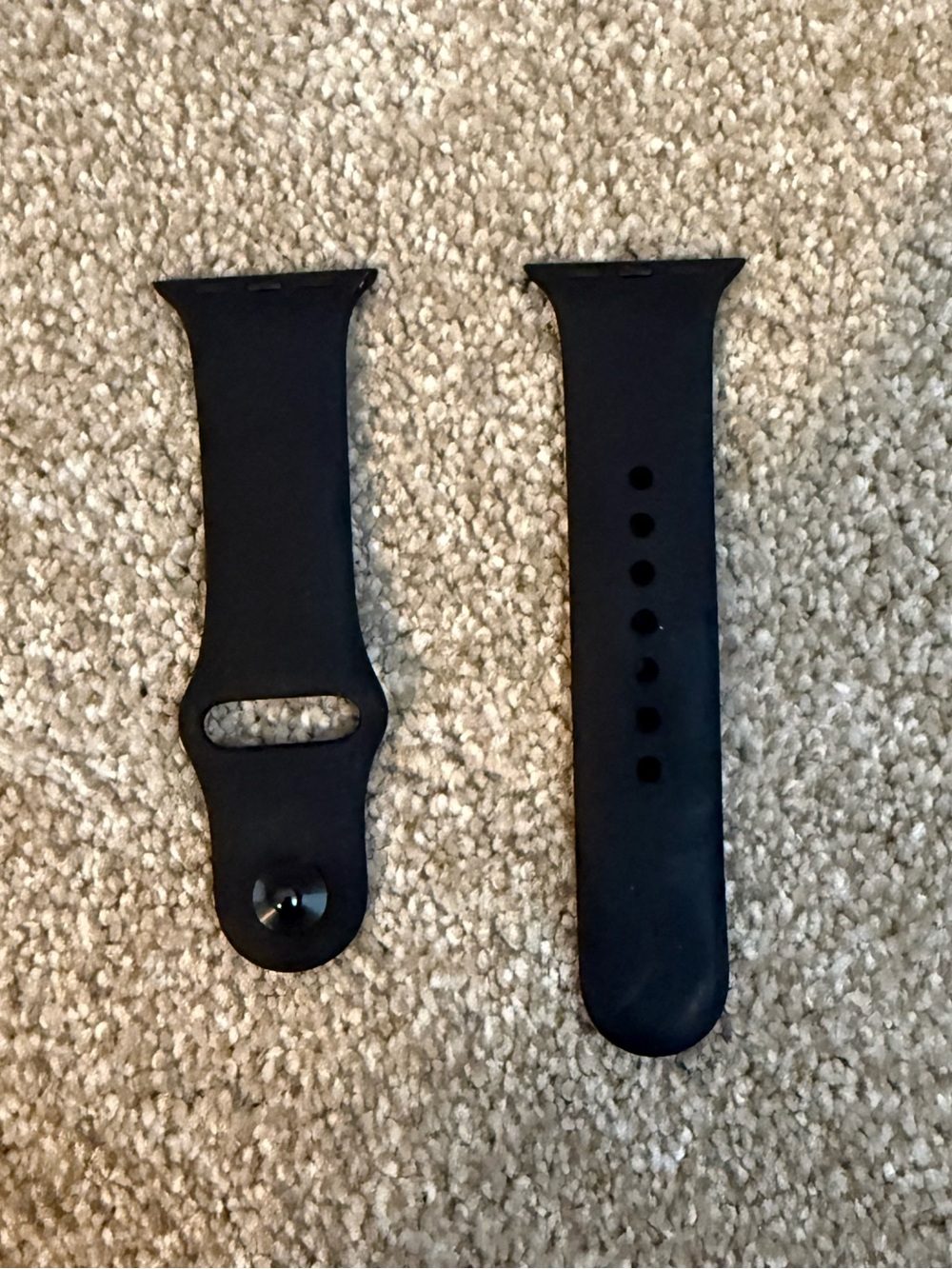 APPLE S/M 40mm Black Silicone Watch Band Replacement